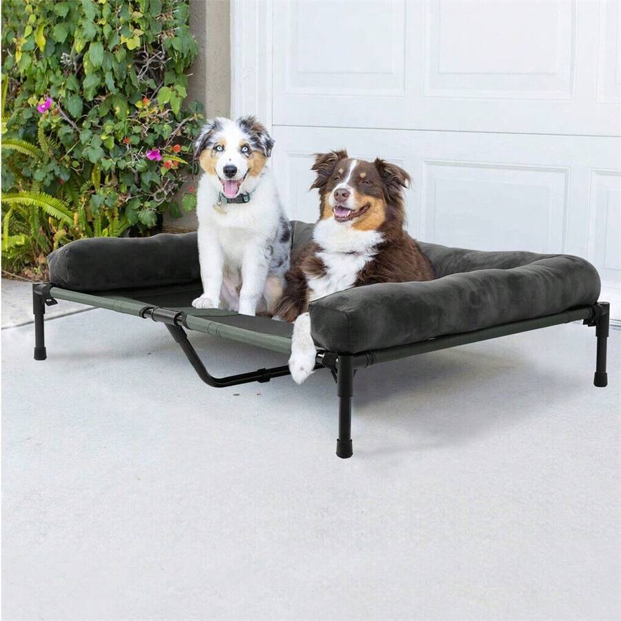Foldable XXLLarge Elevated Dog Bed Bolstered Pet Raised Bed Cot Indoor