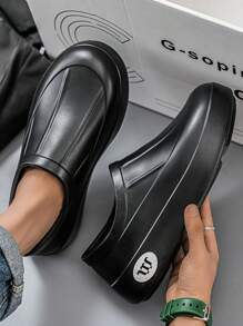 W 1 Pair Men's Waterproof, Anti-Slip, Oil-Resistant, Slip-On Chef Shoes For Kitchen, Hotel Back-Of-House, Food Factory