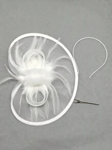 1件装女士精美茶会帽、女士发带和发夹、肯塔基德比帽、女士情人节帽 - 彩色 - 查看 8