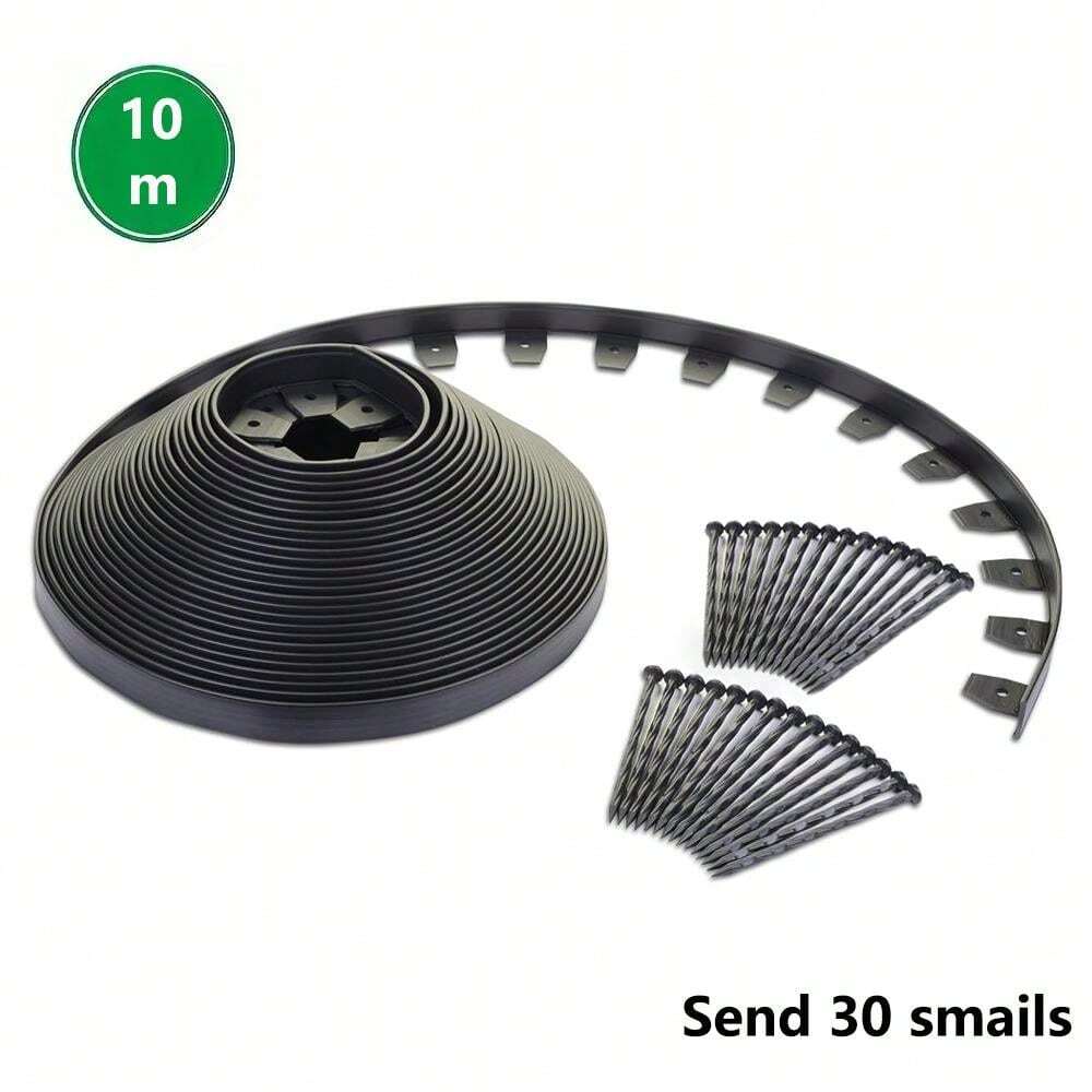 Kit d'bordure sans creusage robuste, bordure de paysage 10 m avec 30