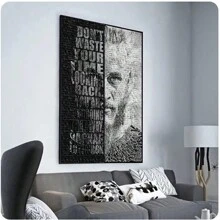 1 pezzo Pittura su tela in bianco e nero, cartellone di film classici, stampe di immagini di Ragnar Lothbrok, decorazione murale per la casa e il soggiorno, senza cornice