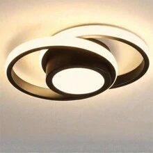 1 件装现代 LED 吸顶灯，220V 圆形嵌入式吸顶灯具，小型吸顶灯，靠近天花板灯，适用于走廊客厅卧室厨房入口黑白，白光/暖光 - 吊燈1 - 查看 20