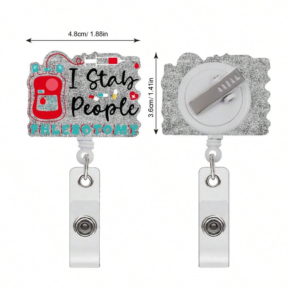 Blood Bag Badges Scroll 360 Rotatable Retractable Badges Scroll For