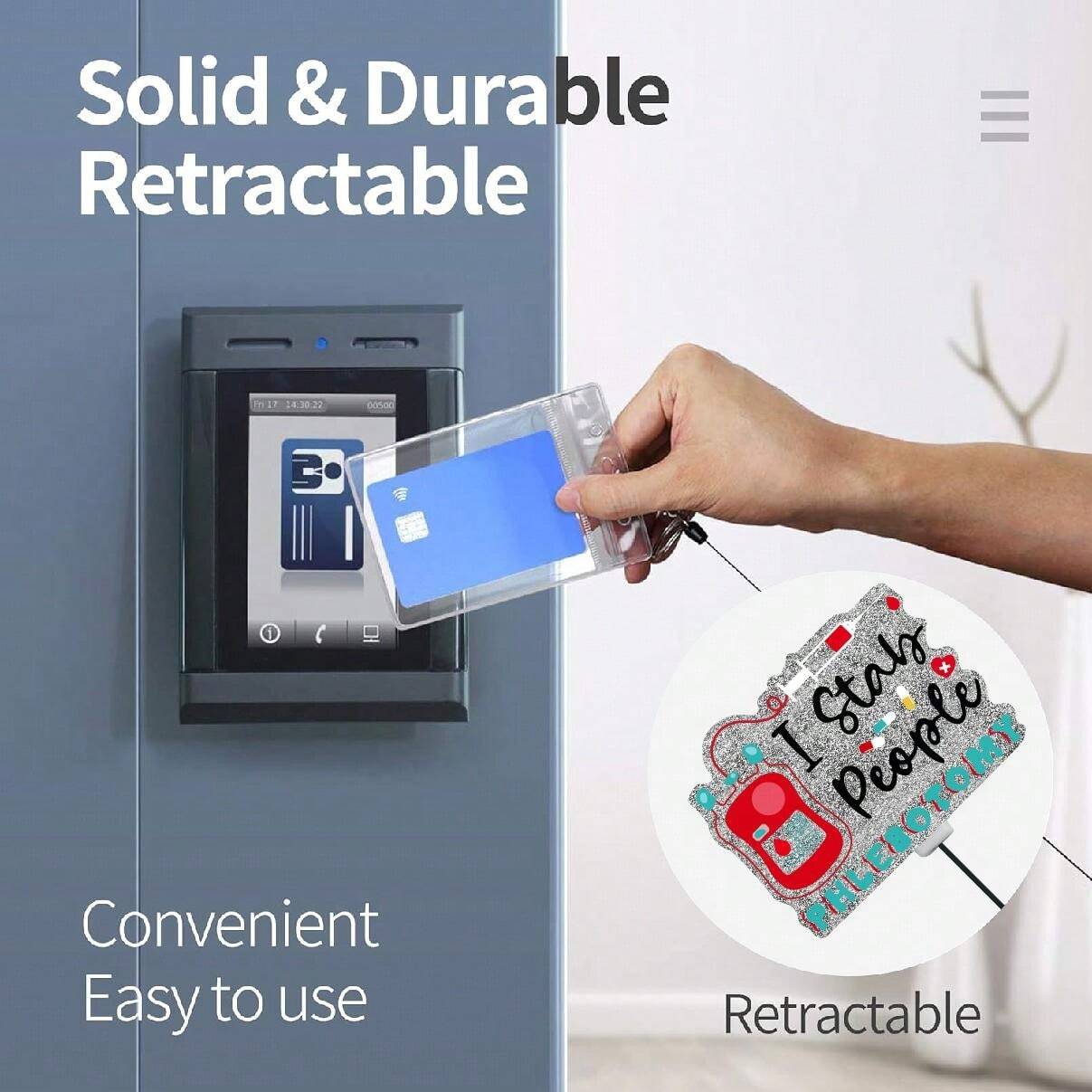 Blood Bag Badges Scroll 360 Rotatable Retractable Badges Scroll For