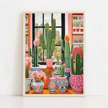 1 tấm áp phích xương rồng Mexico theo phong cách Matisse tranh in nghệ thuật Mexico truyền thống tranh vải nghệ thuật treo tường hình ảnh trang trí phòng xương rồng không có khung - Nhiều màu - Xem 14