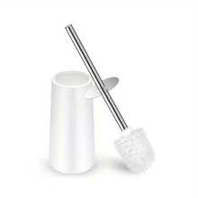 1/2pcs, Flexible Toilet Brush With Detachable Holder - No Dead Comer Cleaning,Long Handle For Bathroom Cleaning,Durable Plastic Brush - Back To School Cleaning Supplies,Ergonomic, Elegant And Durable Bathroom Toilet Brush With 304 Stainless Steel Long Handle