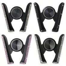 1 件车载手机支架，水钻汽车出风口支架稳定耐用，天使之翼闪亮水晶钻石汽车内饰装饰，黑色、粉色、红色、蓝色、白色、彩色 - 彩色 - 查看 12