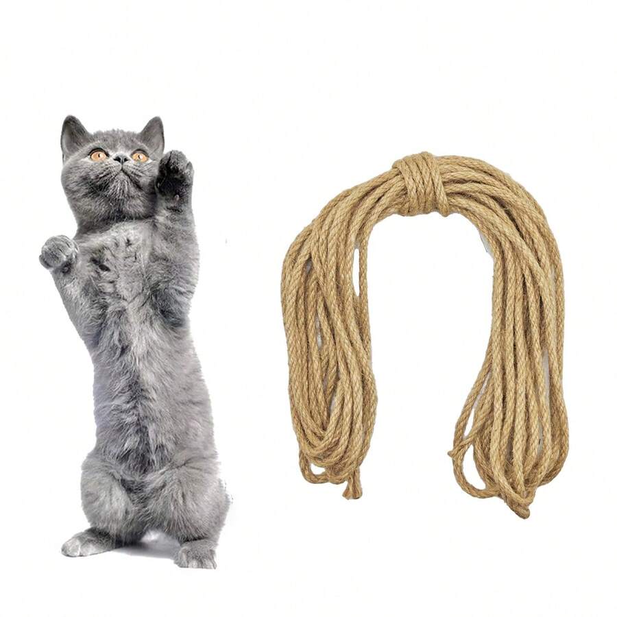 Sisal Rope Cat Tree DIY Scratching Post Toy Cat Climbing Frame