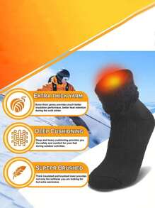 1/3/6 Pairs Extra Thick Sherpa Lined Winter Socks For Men - Comfortable And Soft Christmas Gift For Dad, Suitable For Cold Weather, Long Socks, Winter, Black Socks, Warm Ladies Socks, Casual Thick Moisture Wicking Comfortable Crew Socks, Durable And Long-Lasting, Unisex, Fall