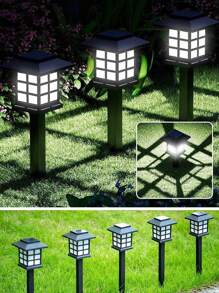 2/4/12 Pcs Solar Landscape Lights, Yard Night Lights, Outdoor Path Lights, Small House Lawn Lights, LED Landscape Lighting Garden Lamps, Solar Powered, Automatic On/Off, For Landscape Walkway, Driveway, Yard & Lawn Decor, Christmas, Halloween, Valentine's Day Gifts, Holiday Family Gathering, Lighting Essentials