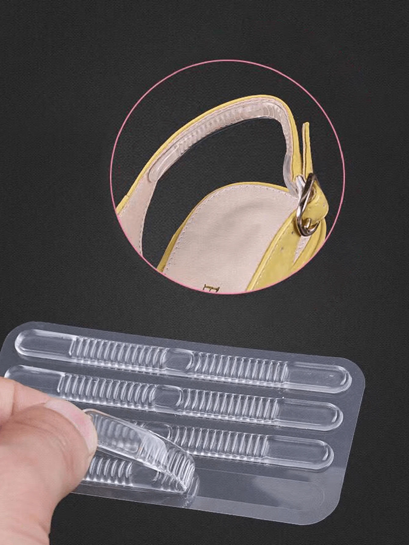 4pcs/Pack Transparent Silicone Anti-Slip Strips For Heel Grips And Shoe Pads Avoiding Grinding Feet Insulation, Galentines, Puppy, Carnival - Multicolor - View 1