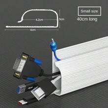 40cm Desk Cable Organizer,Self-Adhesive Cable Holder,Easy To Install Cable Management For Home & Office, Cable Management Kit Without Screws, Protection For Teenagers And Pets