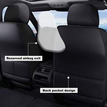 For Toyota Corolla 2020-2023 LE SE Leather Car Seat Covers Full Set Front Rear - Black - View 4