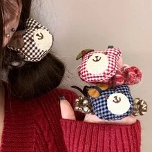 1 dây buộc tóc hình gấu kẻ sọc dễ thương mới, dây buộc tóc hoạt hình dễ thương cho bé gái, phụ kiện tóc đa năng - Nhiều màu - Xem 11