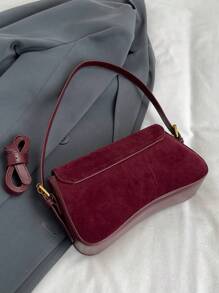 1 pieza Mochila/Bolso de hombro/Bandolera mate de unicolor para mujer