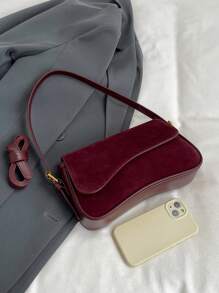 1 pieza Mochila/Bolso de hombro/Bandolera mate de unicolor para mujer