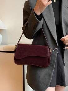 1 pieza Mochila/Bolso de hombro/Bandolera mate de unicolor para mujer