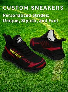1 Paio di sneaker personalizzate da baseball di Atlanta, scarpe da corsa con nome personalizzato, sneaker con lama personalizzata, scarpe da corsa personalizzate basse, sneaker con nome, scarpe da corsa personalizzate per donne e uomini, scarpe sportive e casual personalizzate, regalo per mamma/papà/lei/lui/fidanzata/fidanzato/moglie/marito/amico