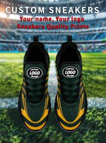 1 Pair Green Bay Baseball Custom Sneaker, Personalized Name Running Shoes, Custom Blade Sneakers, Personalized Gift Low Top Running Shoes, Name Sneakers, Personalized Running Shoes For Women And Men, Personalized Sports And Casual Shoes, Gift For Mom/Dad/Her/Him/Girlfriend/Boyfriend/Wife/Husband/Friend