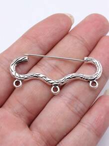 5 件/包 46x20mm 胸针饰物连接配件吊坠适用于 DIY 珠宝制作配件珠宝配件 DIY 项链制作 DIY 钥匙扣制作手工工艺品