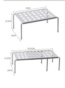 1 Piece Of Layered Shoe Rack, Kitchen Space Saving Shelf, Family Living Room, Dormitory Plastic Shoes, Slippers, Retractable Storage Rack