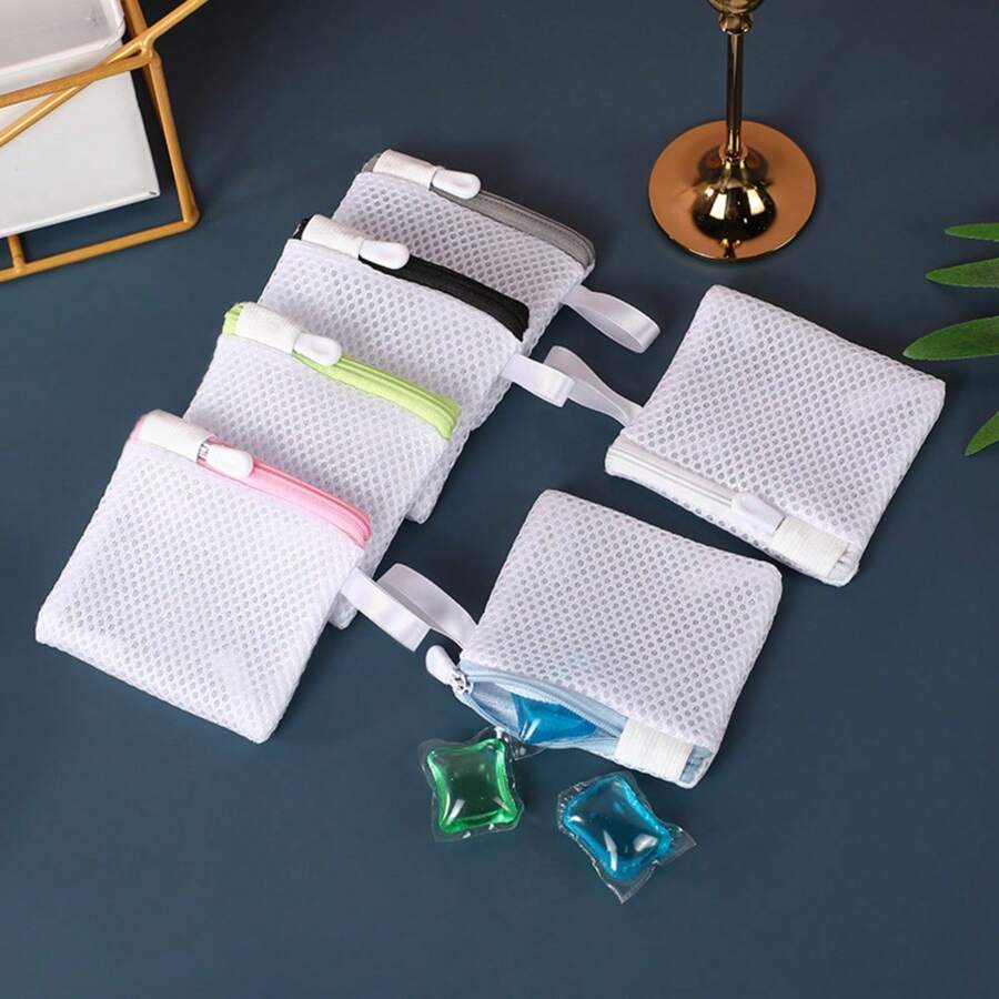 1 túi bóng giặt, túi đựng bột giặt dạng viên, túi giặt mini dày, dùng cho máy giặt quần âu giày dép quần jean bốt váy, mùa xuân, tối giản, áo mùa hè - Nhiều màu - Xem 1