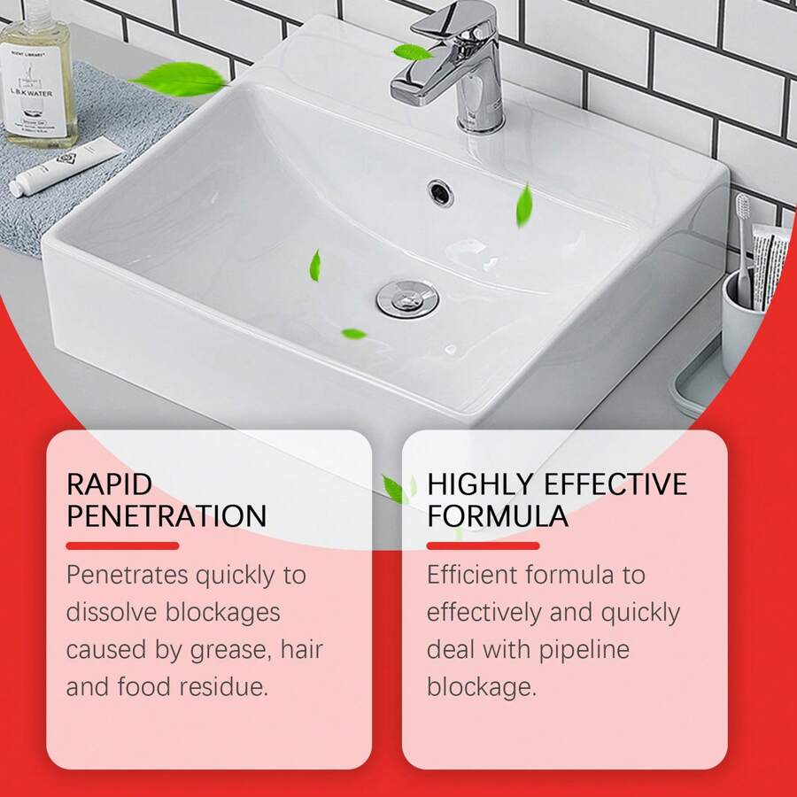 Drain Cleaner, Highly Effective Unclogging Pipes, Cleaning Hair And