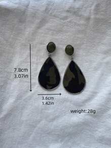 1 Cặp Bông tai thả bằng vải hợp kim cổ điển phóng đại bằng nhựa cho phụ nữ Quà tặng trang sức - thả hình - Xem 13