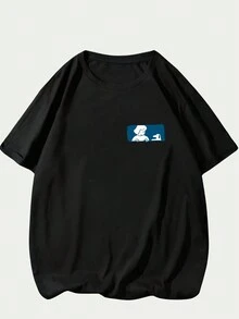 Art T-Shirt Girl Unisex T-Shirt Fashion Printed Basic - màu đen - Xem 2