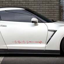 Reflective Performance Heartbeat Line Sticker Car Windshield Windscreen Bumper Hood Decor Decal Auto Vehicle Vinyl Decoration - 56x6cm/22.04x2.36inch - View 4