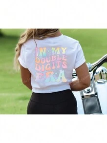 Customized Personalized Photo T-Shirt For Women, Casual & Simple, Spring/Summer, Suitable For Customizing Your Favorite Photos/Selfies/Couples/Family/Pets/Text, Women's Tops, Holiday Gifts, Logos, QR Codes, Studio Uniforms, Team Apparel, Valentine's Day Gifts, Surprise Gifts, Memorial Gifts, Gifts For Her, Birthday Gifts, Leisure & Travel