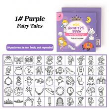 1 件便携式卡通涂鸦笔记本、早期学习绘画本、素描本、记事本、儿童和学生彩色书 - 彩色 - 查看 5