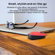 Logitech Wireless Mouse M170, Office Mouse, Symmetrical Design, Portable For Medium/Small Hands, Long Battery Life, Easy Operation, Instant Pairing, Includes 2.4GHz Wireless Receiver, Red - Red - View 4