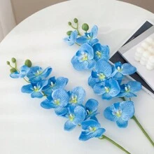 5 件/3 件/1 件人造兰花，9 朵大型逼真蝴蝶兰花茎，经典风格人造兰花花环，装饰丝绸蝴蝶兰，人造花枝适用于客厅家居装饰、酒店婚礼花艺布置、万圣节、中国新年的精美家居装饰，是情人节和母亲节送给女朋友和母亲的绝佳礼物，情人节、生日毕业礼物 - 彩色 - 查看 4