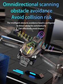 C15S, Dron, Evitación inteligente de obstáculos, Motor sin escobillas, Fotografía aérea de alta definición, Cuadricóptero, Plegable, Aeronave controlada por control remoto, Colores de accesorios aleatorios - multicolor - Ver 3