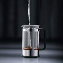 Bodum 17 Oz French Press Coffeemaker, Stainless Steel - 黑與白 - 查看 3