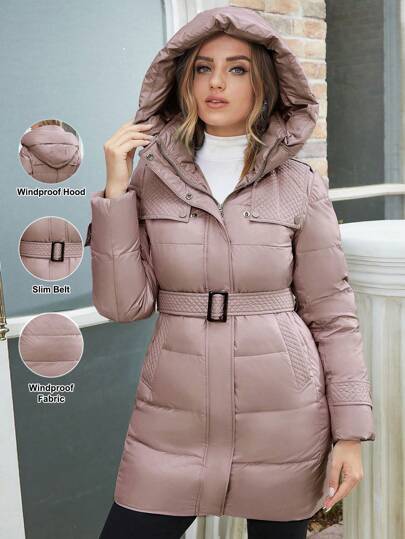 ZIAI Women Casual Vintage Solid Coats New Fashion Oversized Jackets Belted Slim Thick Coats Women Autumn Winter Office Wear Coats
