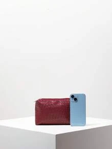 Túi xách đeo vai da giả dệt cổ điển dành cho nữ, Túi tote dung tích lớn, Túi đeo nách tối giản, Túi xách tay lớn kèm ví, Túi xác ướp, Túi kết hợp, Túi đi làm và túi mua sắm, Ví màu đỏ tía, Quà tặng Giáng sinh cho phụ nữ (Họa tiết ngẫu nhiên), Túi màu đỏ tía thời trang, Quà tặng Giáng sinh tuyệt vời nhất từ trước đến nay - Màu Đỏ Sâu - Xem 5