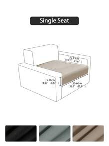 1pc Solid Color Highly Elastic Spill-Resistant Sofa Cover, 4-Season Dust And Stain-Resistant Removable Washable Decor Slipcover For Living Room, Polyester Sofa Cushion Cover And Backrest Cover
