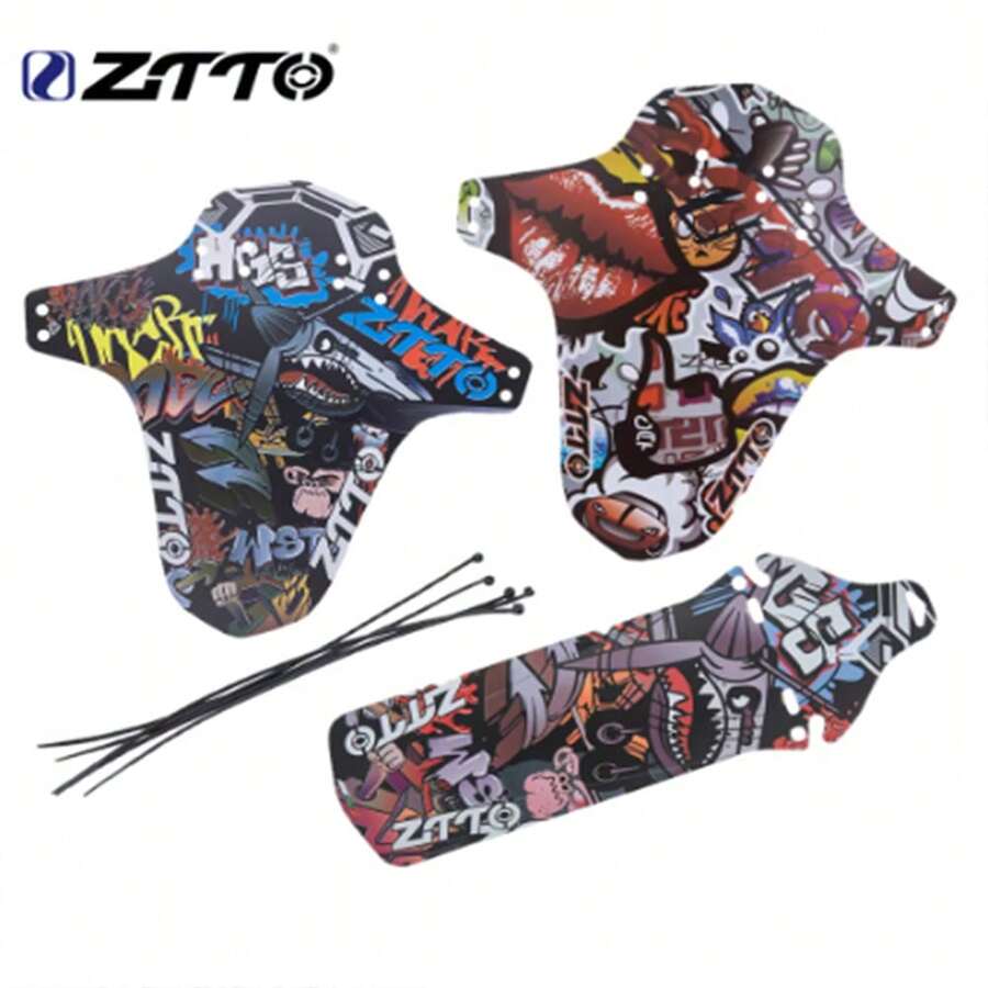 ZTTO 山地自行车挡泥板，前后快拆，适用于 26 英寸、27.5 英寸、29 英寸的 MTB、AM、Enduro 和公路自行车。 - 彩色 - 查看 1