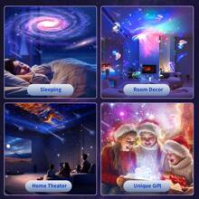 VanSmaGo Meteor Galaxy Projector, 13 In 1 Planetarium Star Projector Realistic Starry Sky Night Light With Solar System Constellation Moon For Kids Adults Bedroom Ceiling Home Theater Living Room Decor - 白色 - 查看 6