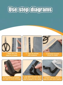 1pc/Pack 5m/1.97inch Iron-On Hem Tape, Self-Adhesive Fabric Tape For Pants Hem, Suit Pants, Jeans, Garment Valentine's Day Valentines - White - View 2