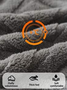 1pc Winter Thick Plush Jacquard Nonslip Sofa Seat Cushion Cover, Simple Modern Soft Skin-Friendly Pet-Proof Elastic Sofa Slipcover, Autumn/Winter Pet Semi-Covered Sofa Seat Pad, Anti-Cat Scratch Sofa Skirt Fit For L-Shaped Combination Sofa And 1/2/3/4 Seater Sofa (Sold Individually) - Dark Grey - View 10