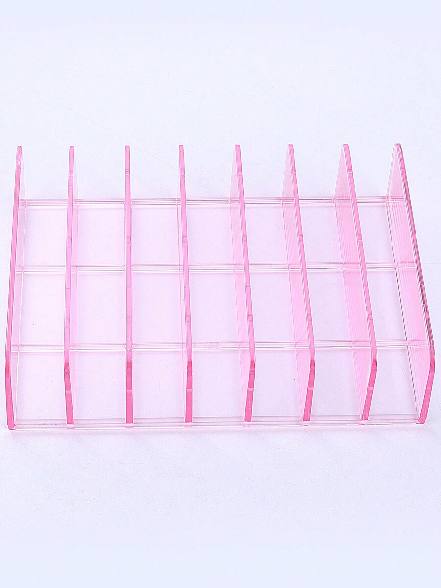 1 Box Empty Storage Box Transparent Pink False Nail Display 7