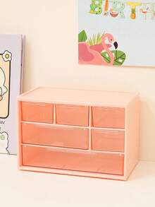 1 件创意清新 6 格收纳盒，拉出顺畅，分类 6 个隔层，整洁有序，适合学生用品、办公室、家居小物品，书桌抽屉式，适合珠宝、隐形眼镜 - 彩色 - 查看 14