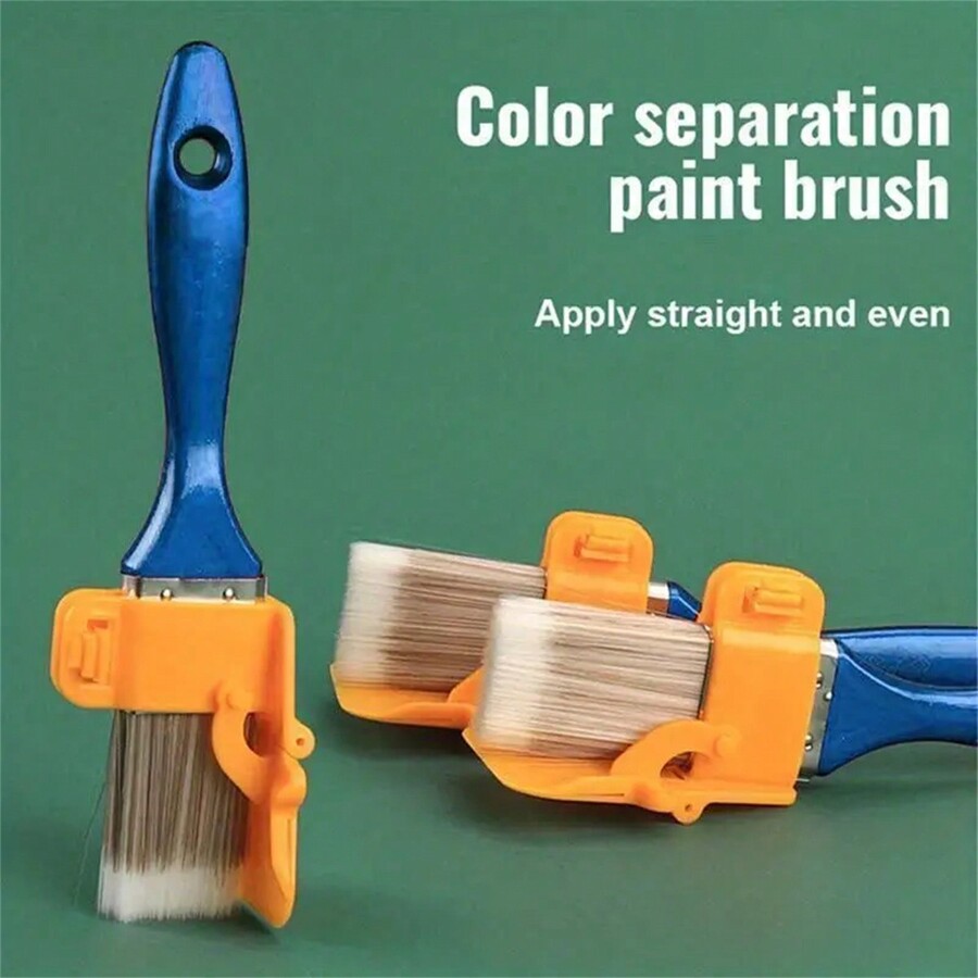 2In1 Precision Edge Painting Brush Set With Color Separation Guide