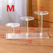 1pc Suporte de exposição de acrílico de alta qualidade, maquiagem multifuncional transparente, joias, sobremesas e decoração, organizador em camadas