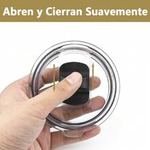 MEFENY 2 piezas Tapas de repuesto de vaso de cristal, plástico duradero, se ajusta a termos de viaje de 20 oz/30 oz, Tapa de cierre de botella de agua, tapa de repuesto ,sello a prueba de fugas, accesorios para bebidas transparentes, aptos para lavavajillas, para uso doméstico y en el automóvil, tapas de repuesto plásticas a prueba de salpicaduras y a prueba de derrames para tazas de tumbler delgadas, Útiles escolares - 20oz - Ver 5