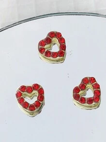 novani 3 Pcs/Box Shining Tooth Gems Hollow Heart Full Of Rhinestones Teeth Inlaid With Focus Stone Tooth Jewelry INS Style Niche Hot Girl Y2K Style Valentines,Mom,Mother,Mother's Day,Gift