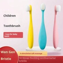 1 Stück Cartoon Weichborsten Zahnbürste, Kinderzahnbürste für 2-7 Jährige, Weichborsten Baby Zahnbürste, 3 Farboptionen